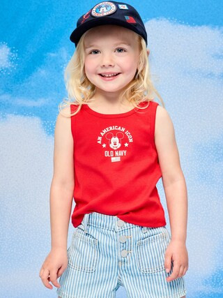 Old Navy x Disney Mickey Mouse Ribbed Tank Top for Toddler Girls | Old Navy (US)