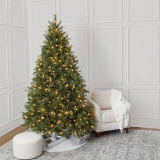 7.5Ft Pre-Lit Jackson Spruce Artificial Christmas Tree, Warm White LED Lights by Ashland® in No. 221 Green | 7.5 ft | Michaels® | Michaels Stores