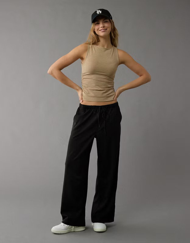 AE Low-Rise Pull-On Poppy Trouser | American Eagle Outfitters (US & CA)