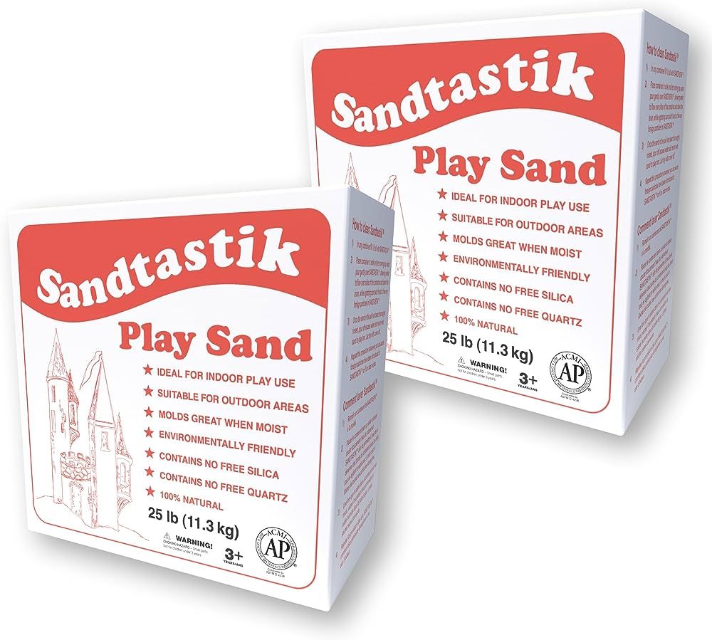 Sandtastik Sparkling White Play Sand, 50 lb (22.6 kg) - Fill Sandboxes, Sand Trays, Sensory Table... | Amazon (US)
