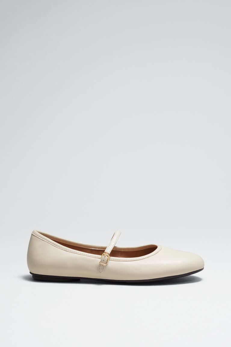 Mary Jane Leather Ballerina Flats | H&M (UK, MY, IN, SG, PH, TW, HK)