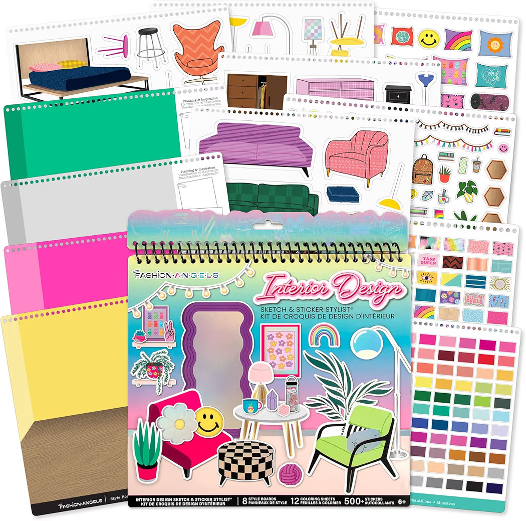 Fashion Angels Interior Design Sticker Stylist - 20 Style Boards with 14 Sticker Sheets - Interio... | Amazon (US)