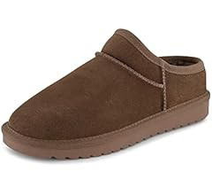 CUSHIONAIRE Women's Hilo Faux Shearling Genuine Suede cozy mule slippers +Memory Foam | Amazon (US)