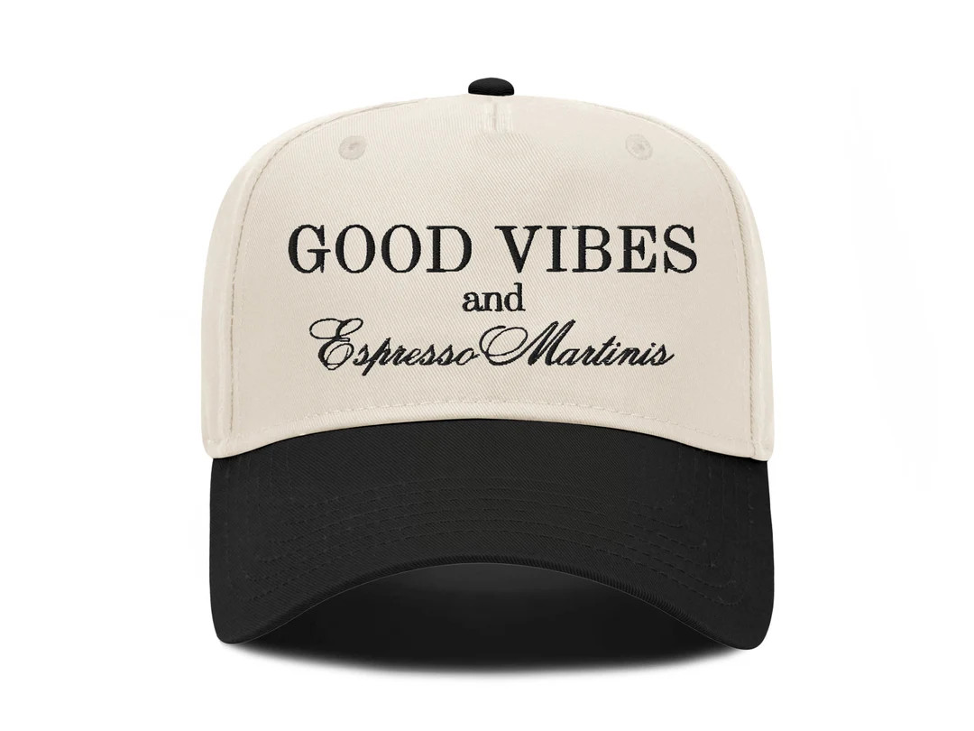 Espresso Martini Hat: Two-tone Snapback, Good Vibes - Etsy | Etsy (US)
