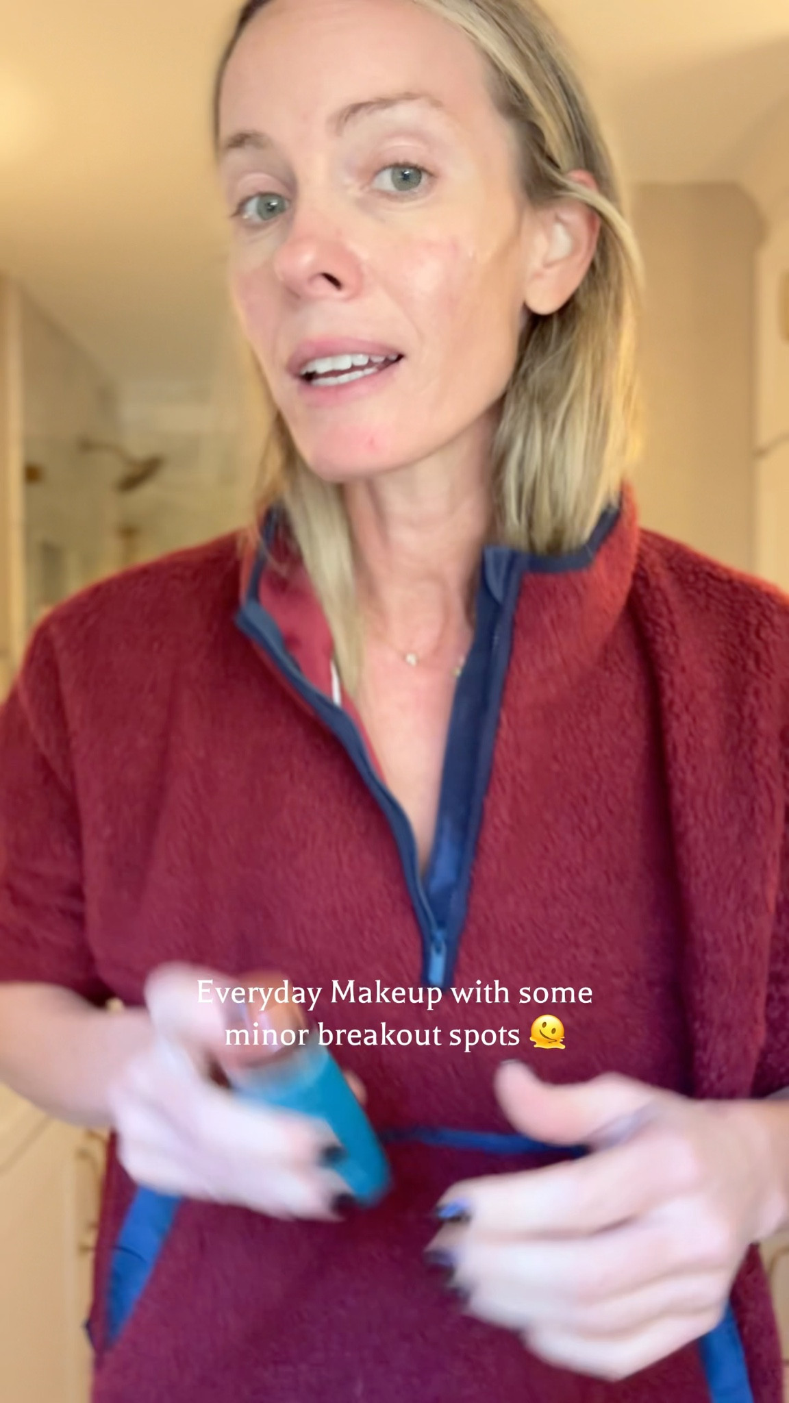 My everyday makeup routine while covering up some annoying acne spots too :( the merit sticks do a great job with contour and coverup! 