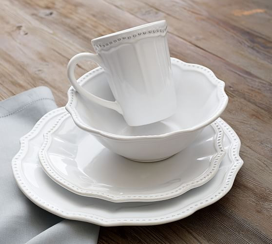 Leila Handcrafted Stoneware 16-Piece Dinnerware Set | Pottery Barn (US)