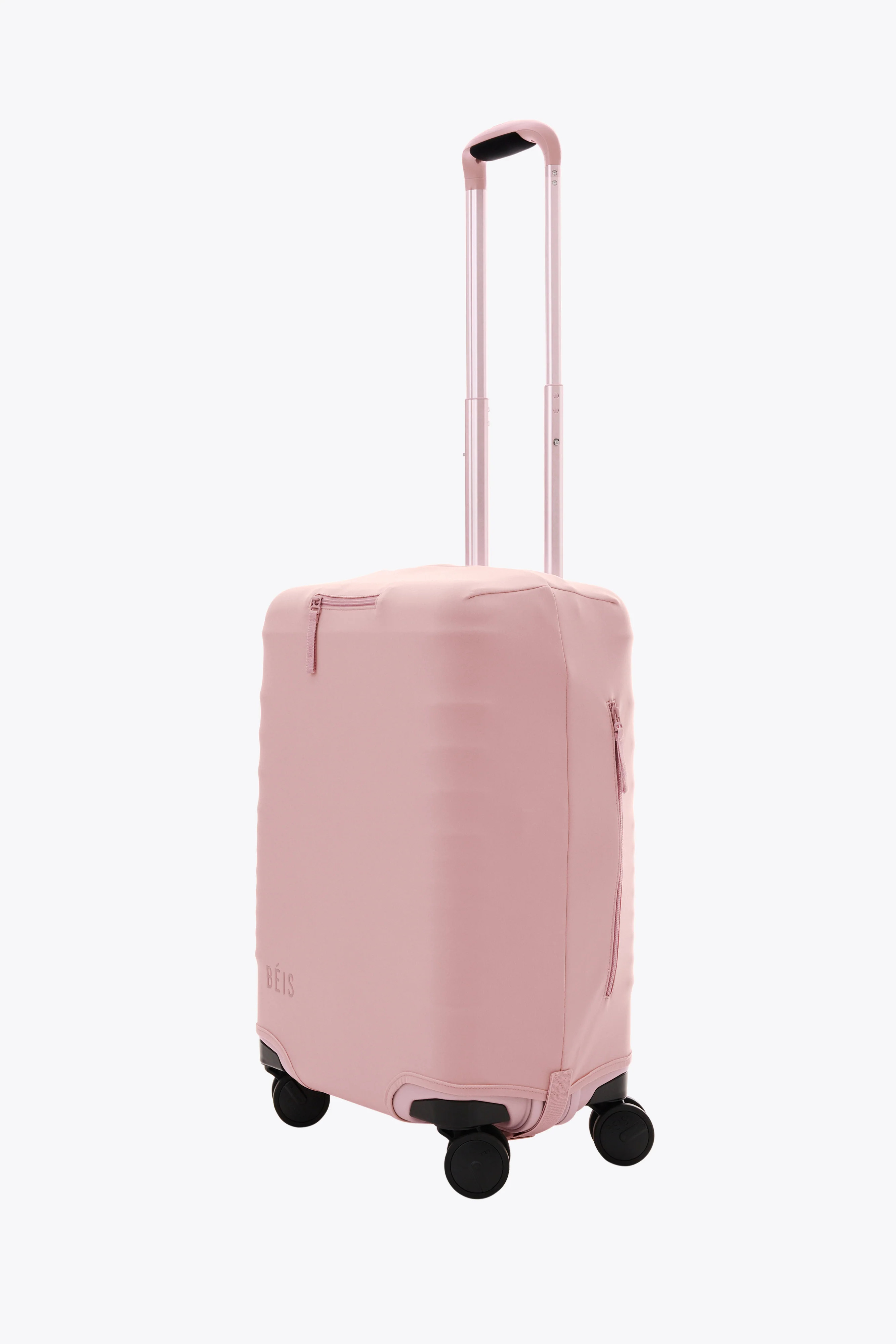 BÉIS 'The Carry-On Luggage Cover' in Atlas Pink - Pink Carry-On Luggage Cover Protector | BEIS