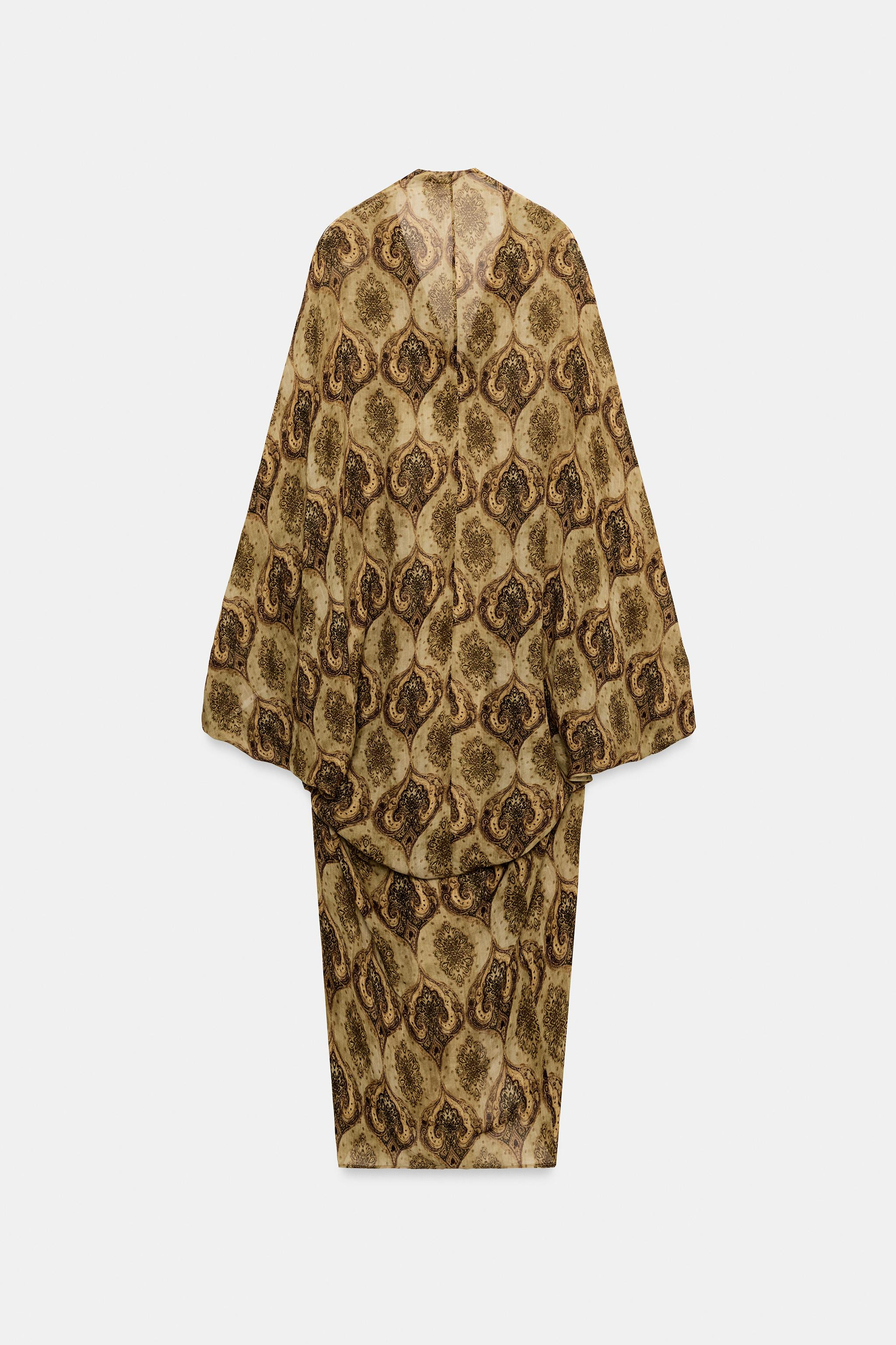 ZW COLLECTION PRINTED MIDI DRESS | Zara US