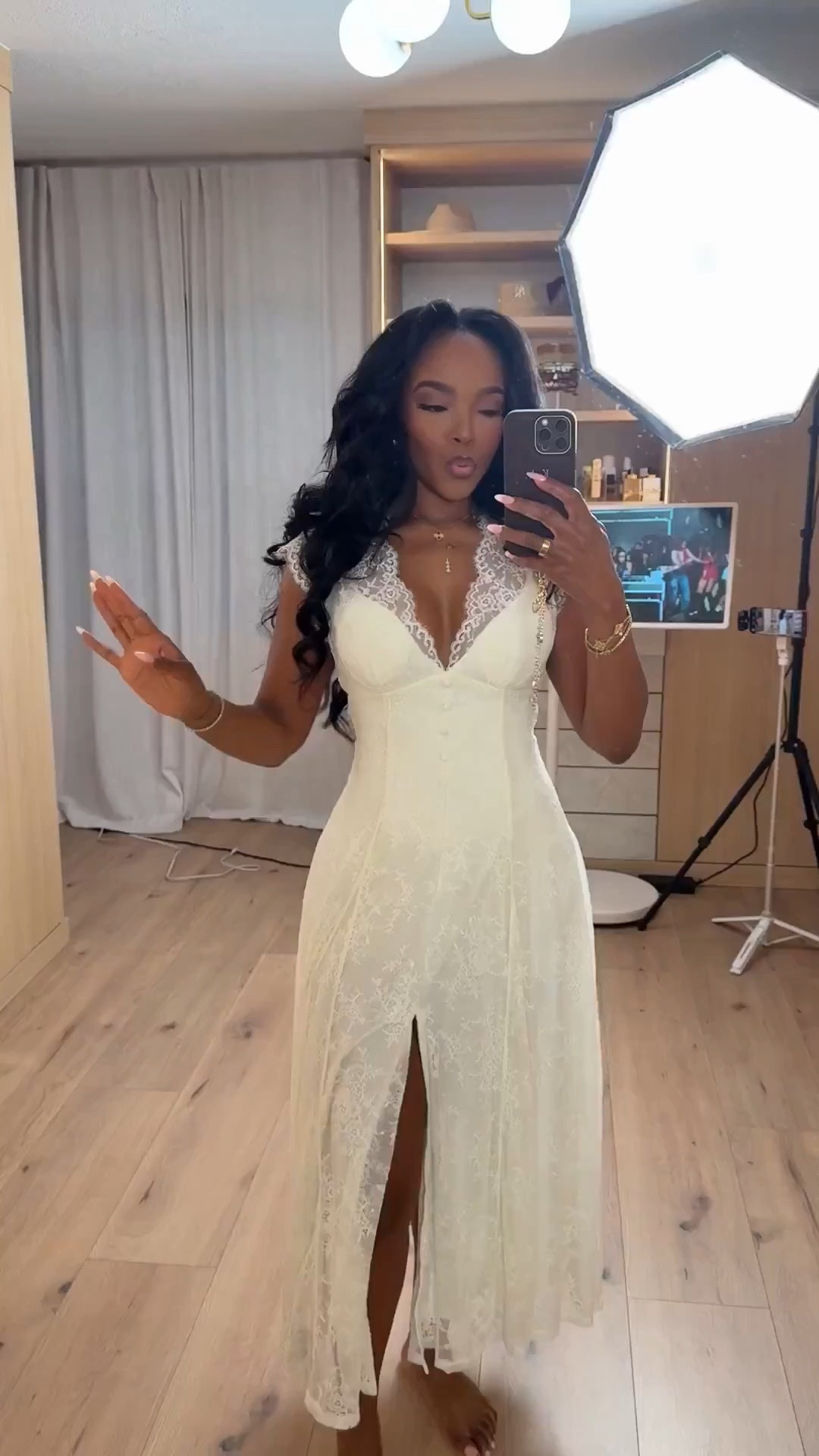 Scroll to shop!! This romantic white lace midi dress featuring delicate lace trim, a flattering fitted bodice, and a soft flowy skirt that creates an beautiful feminine silhouette.

Perfect for brunch, bridal events, vacations, summer dinners, or special daytime occasions.



#LTKgrwm #LTKU #LTKvlog