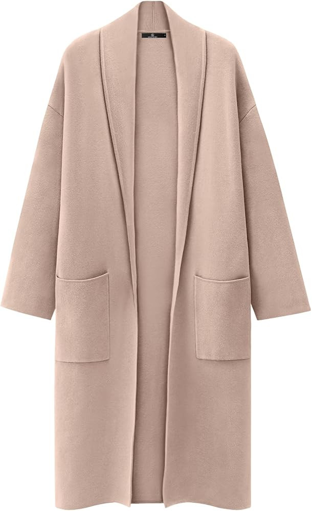 LILLUSORY Women's Oversized Long Cardigan Sweaters 2023 Fall Trendy Coatigan Lightweight Jackets ... | Amazon (US)