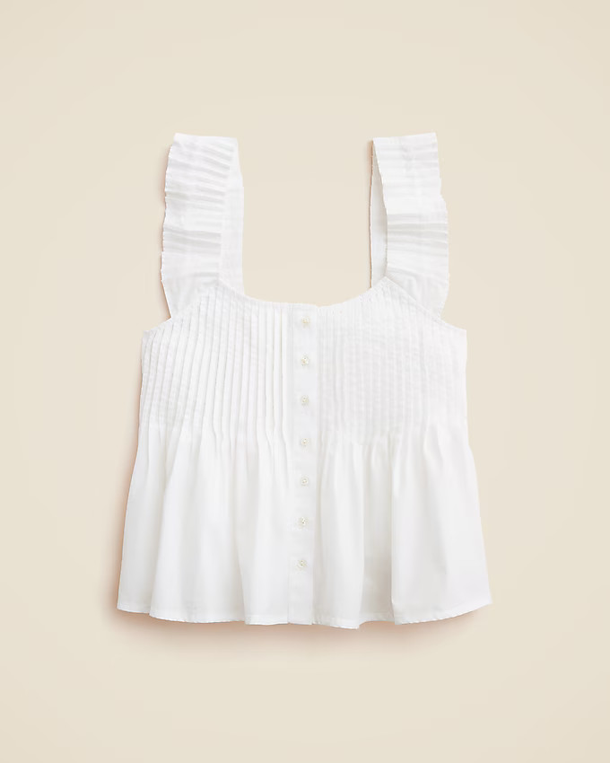 Pintuck peplum top | J. Crew US