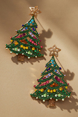 BaubleBar Small Evergreen Tree Drop Earrings | Anthropologie (US)