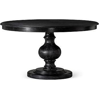 Maven Lane Zola Traditional Large Round Circle Wooden Pedestal Dining Table for Modern Kitchen, B... | Amazon (US)