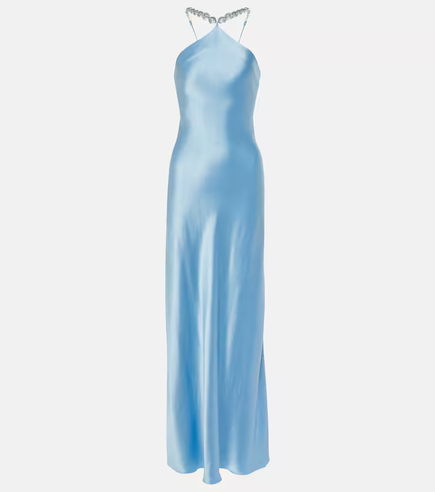 Staud Cadence beaded satin gown | Mytheresa (US/CA)