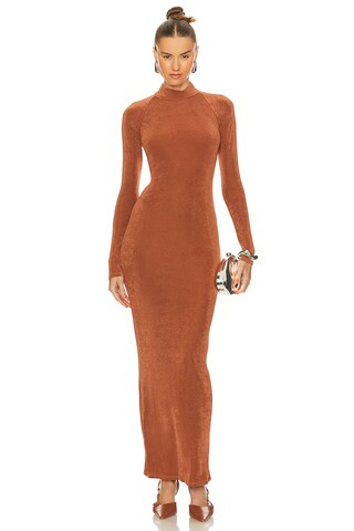 Camila Coelho Flavia Maxi Dress in Dark Brown from Revolve.com | Revolve Clothing (Global)
