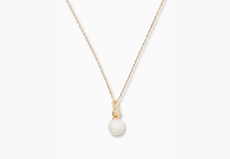 Kate Spade Pearls Of Wisdom Mini Pendant Necklace, Cream Multi | Kate Spade Outlet