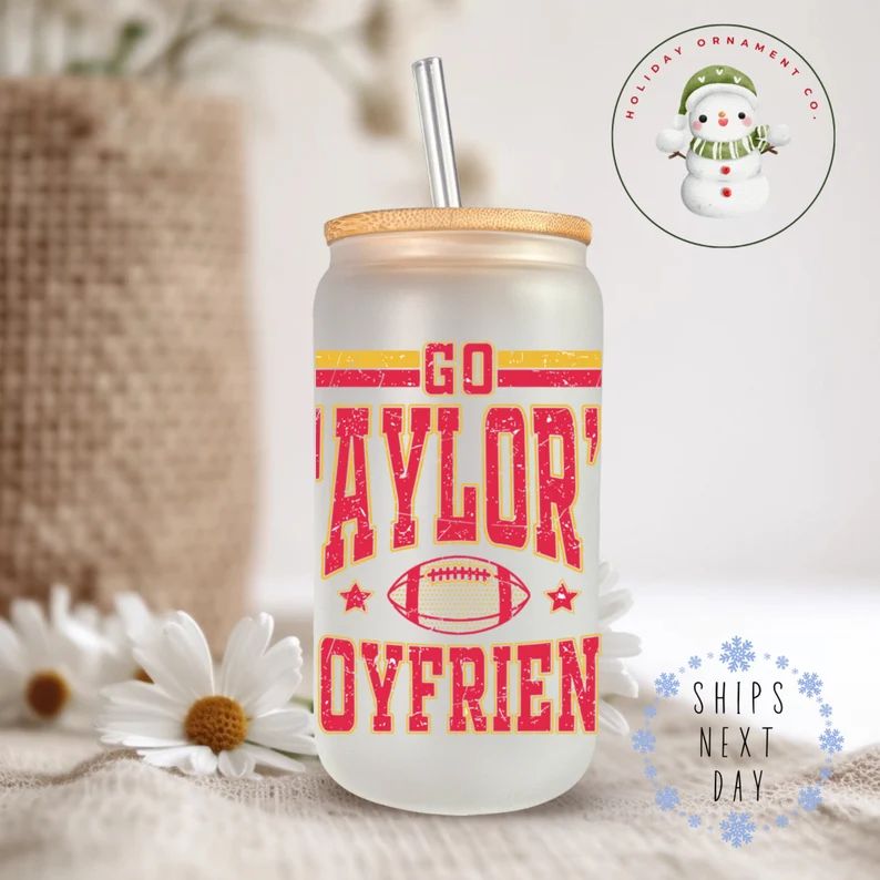 Go Taylors Boyfriend Glass Tumbler Cup Libbey Iced Coffee Cup 16 Oz/20 Oz Gifts for Her - Etsy | Etsy (US)