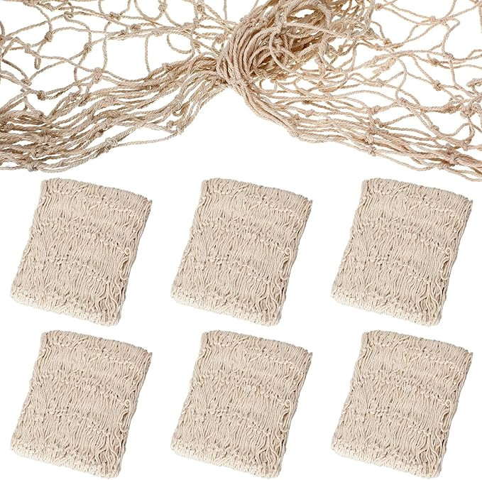 You Are Offered: 6 pieces natural cotton fish nets; Each fishnet measures about 100 cm x 200 cm/ ... | Amazon (US)