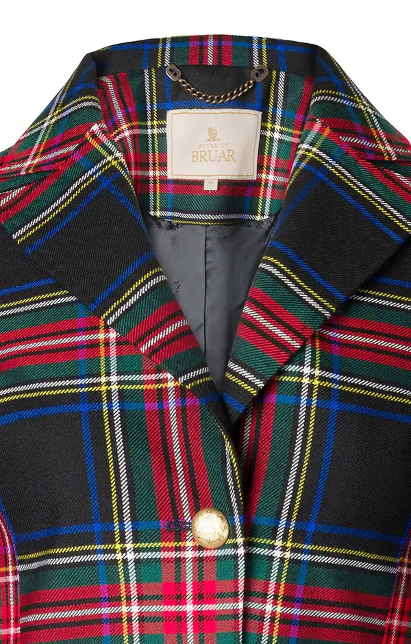 Ladies Single Breasted Full Length Tartan Coat | The House of Bruar