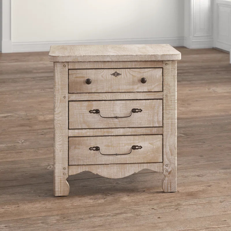 Lyra 3 Drawer Nightstand | Wayfair North America
