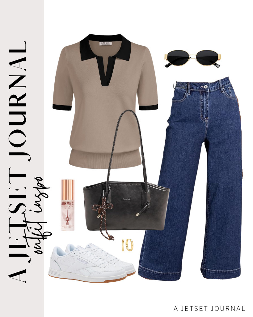 This Kate Kasin polo sweater is perfect for Dokotoo jeans. We can style this fit with Reebok Court Advance sneakers and this trendy shoulder bag. Add these SOJOS retro oval sunnies, too!

#LTKSeasonal #LTKSaleAlert #LTKTravel
 

 