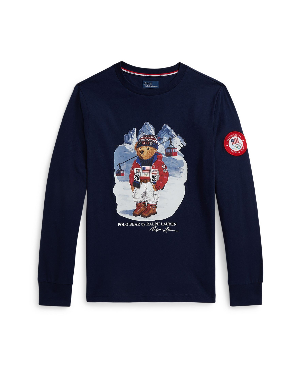 Polo Ralph Lauren Boys' 8-20 Bear Graphic T-Shirt - Navy | Macy's