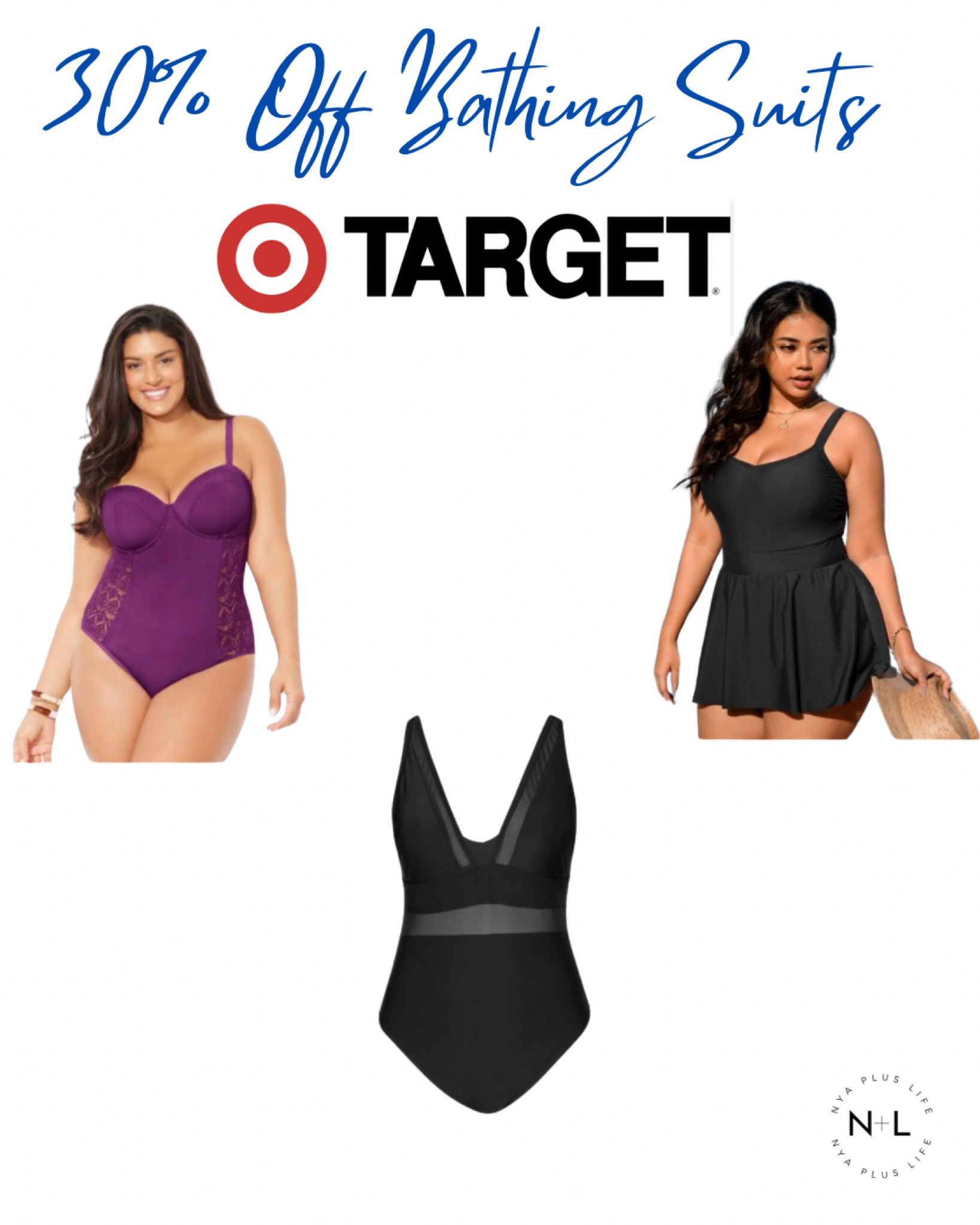Bathing suits are 30% off now at Target!  

Bathing suits, plus size swim suits, black bathing suit 

#LTKsalealert #LTKSpringSale #LTKSeasonal