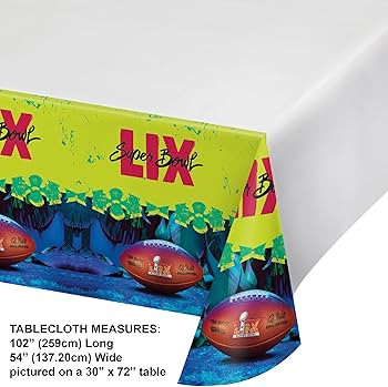 Trendware NFL Super Bowl LIX Plastic Tablecloths, 3 Count | Amazon (US)