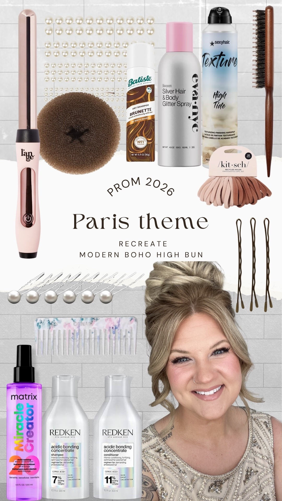 Recreat my modern boho high bun from “A Night in Paris" prom theme tutorial! 

#LTKBeauty #LTKFestival #LTKgrwm