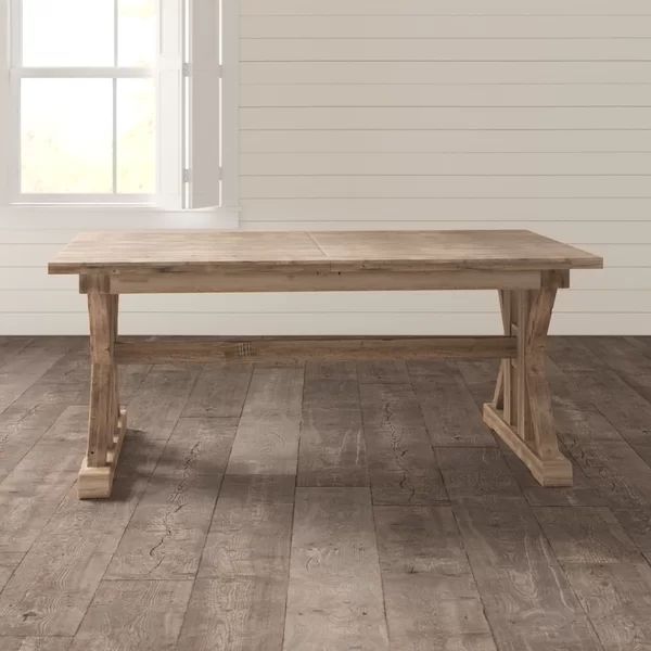 Naswith Extendable Pine Solid Wood Dining Table | Wayfair Professional