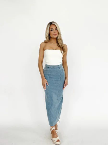 Charmaine Denim Skirt | Lane 201 Boutique