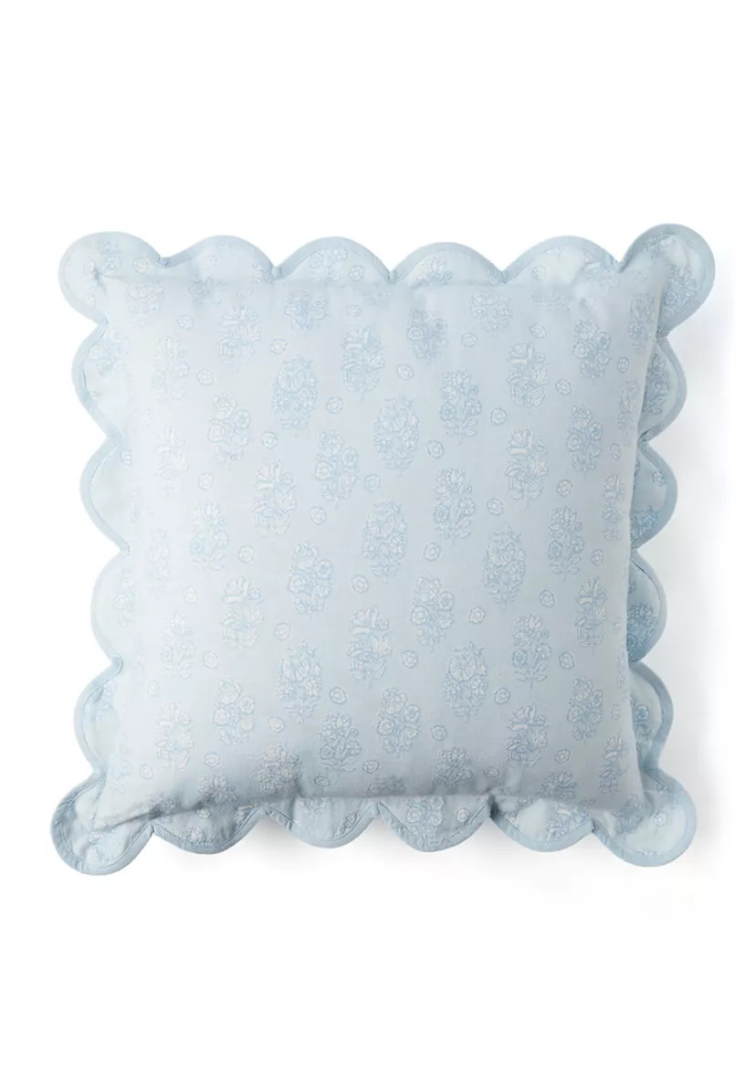Floral Printed Scalloped Throw Pillow | Belk