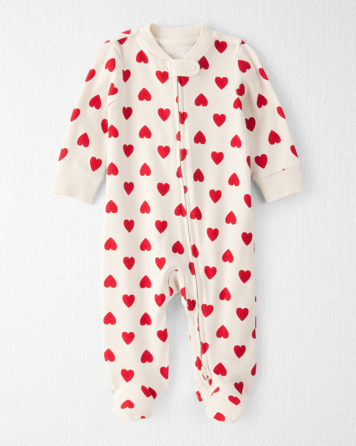 Baby Organic Cotton Sleep & Play Pajamas in Forever Hearts Print | Carter's Inc