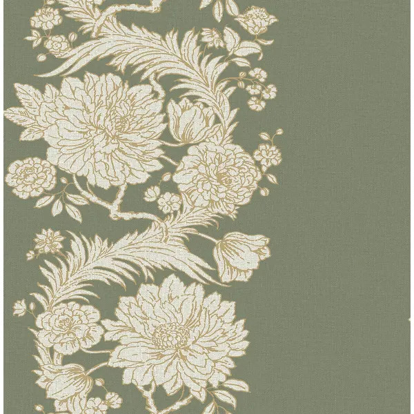Chris Loves Julia x A-Street Prints Gisela Green Floral Columns Wallpaper - Bed Bath & Beyond - 4... | Bed Bath & Beyond