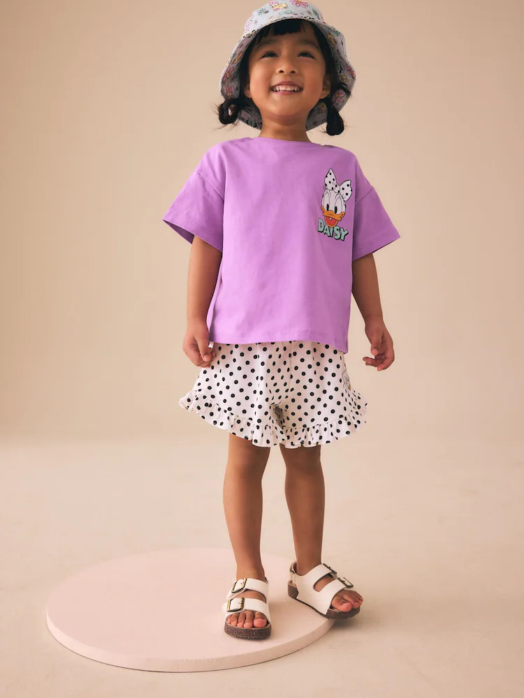 Purple Disney Daisy Duck Shorts Set (3mths-7yrs) | Next US