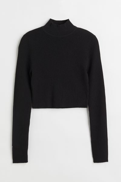 Ribbed Mock Turtleneck Top | H&M (US + CA)