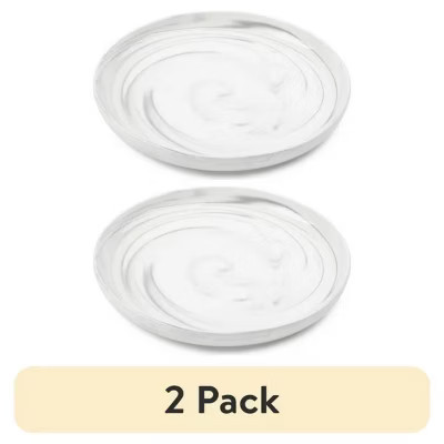 LunaLulinlk (2 pack) Stoneware Dinner Plate, Grey Marble Collection | Target
