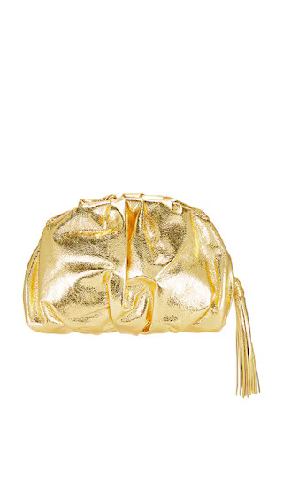 Ruched Clutch in Solid Gold | Revolve Clothing (Global)