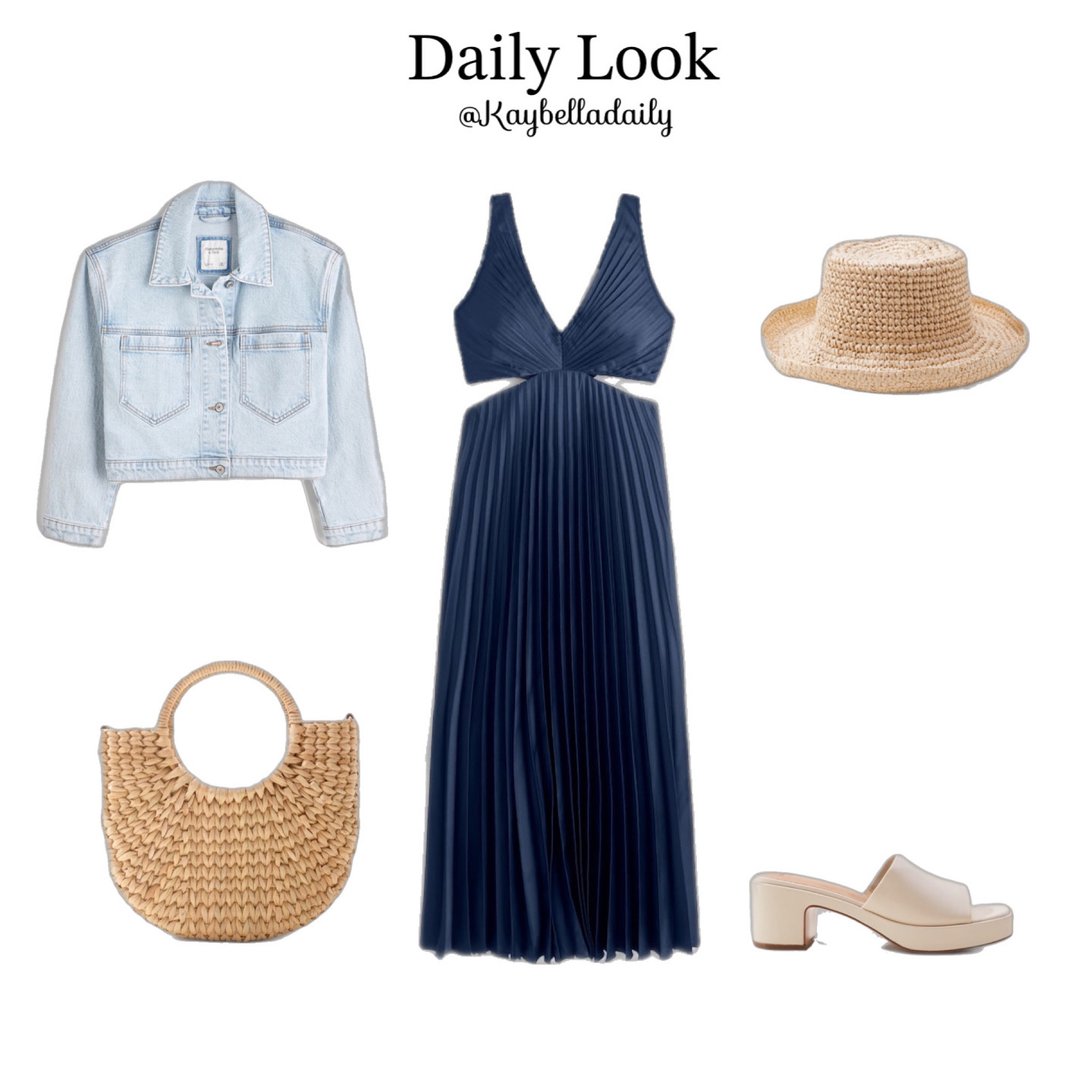 Spring Dress / Easter dress / Vacation dress : paired with jean jacket , mules and a straw bag and hat 

#LTKfit #LTKSeasonal #LTKtravel