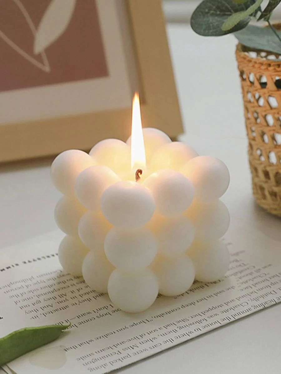 1pc Magic Cube Shaped Candle, Modern Wax Candle For Home | SHEIN