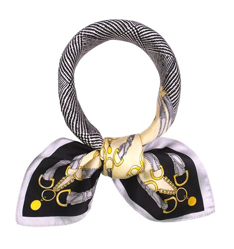 ANDANTINO 100% Mulberry Silk Scarf -21” Lightweight Square Neckerchief – Breathable Digital P... | Amazon (US)