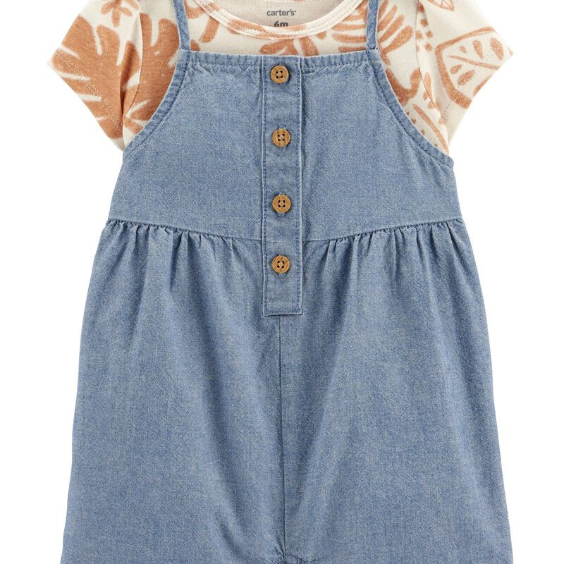 2-Piece Tropical Tee & Shortall Set | Carter's