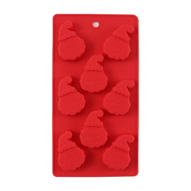 8-Cavity Santa Claus Silicone Mold, by Holiday Time | Walmart (US)