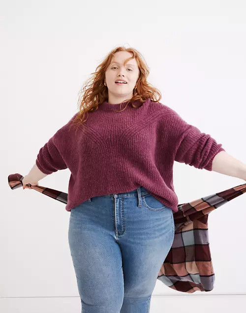 Plus Belfiore Ribbed Pullover Sweater | Madewell