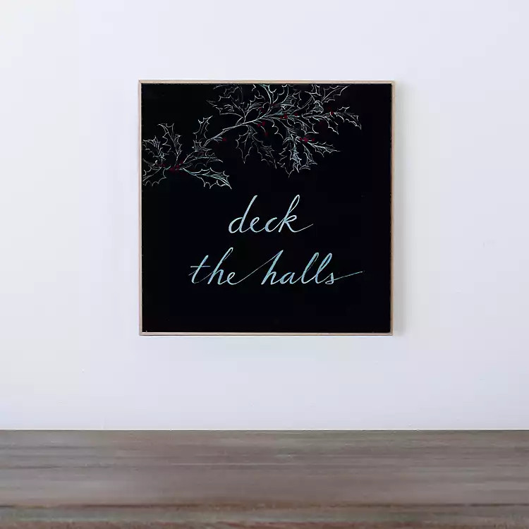 Deck the Halls Framed Christmas Wall Plaque | Kirkland's Home