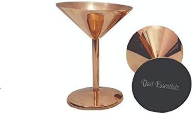 Martini Glass Set - Stainless Steel Copper Finish - Premium Quality -Solid Copper - Metal Stemmed... | Amazon (US)
