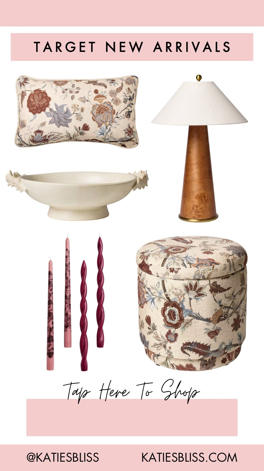 Target new arrivals 🤍

Home. Decor. Target. Ottoman. Candles. Lamp. Burel wood. Pillow. Bowl. Tray.

#LTKHome