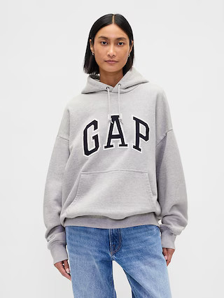 Extra Heavyweight French Terry Oversized Logo Hoodie | Gap (US)