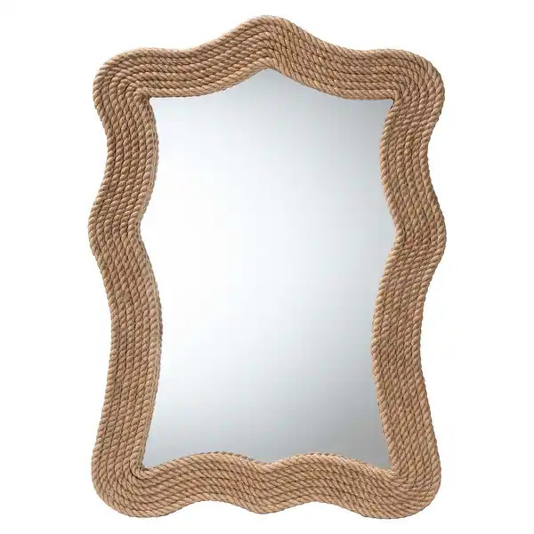 Quiana Coastal Woven Rope Accent Wall Mirror - Natural | Bed Bath & Beyond