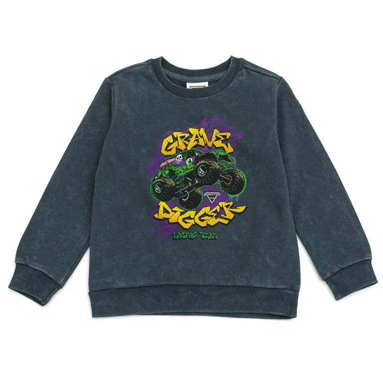 Monster Jam Grave Digger Fleece Sweatshirt and Jogger Pants Outfit Set Toddler to Big Kid | Walmart (US)